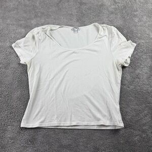 Express Top T-Shirt Womens Medium‎ White Short Sleeve Round Neck